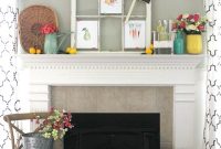 Garden-Inspired Lemonade Stand Summer Mantel Ideas