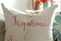 DIY Stenciled Drop Cloth Throw Pillow Tutorial