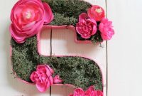 DIY Floral Moss Letter Art Tutorial