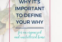 Discover Your Why to Create an Organized Home
