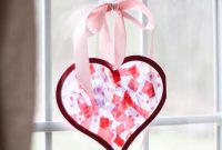 Valentine’s Tissue Paper Stained-Glass Craft for Kids