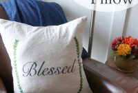 How to Make a Stenciled Drop Cloth Pillow Cover