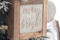 Mini Wooden Christmas Sign Ornaments for Tree and Home Decor