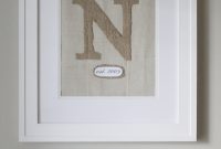 Personalized Framed Burlap Monogram for Rustic Home Decor