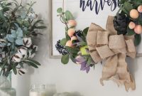 Cozy Fall Mantel with Harvest Wreath