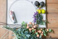 DIY Fall Hoop Wreath with Fruit and Shiplap Frame