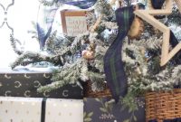How to Style a Flocked Plaid Christmas Tree