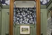 Traditional Blue and Green Powder Room Reveal