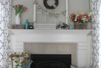Pink and Turquoise Spring Mantel Decor Ideas