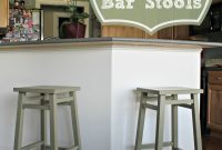 Shabby Chic Distressed Painted Bar Stools