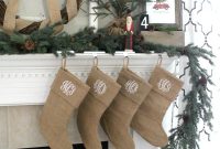 Burlap Christmas Mantel Decor: A Baby Story