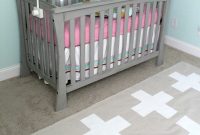 How to Paint a Drop Cloth Rug for a Nursery Makeover