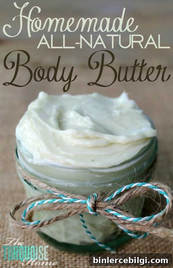 DIY Natural Body Butter Recipe for Silky, Hydrated Skin 8 Homemade All-Natue Body Butter Recipe | TheTurquoiseHome.com