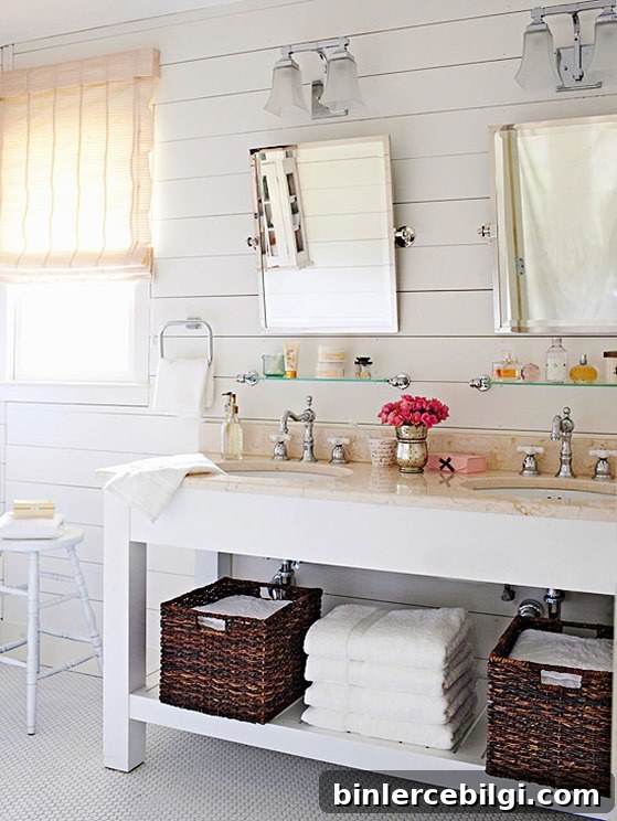Plank Walls in a Bathroom