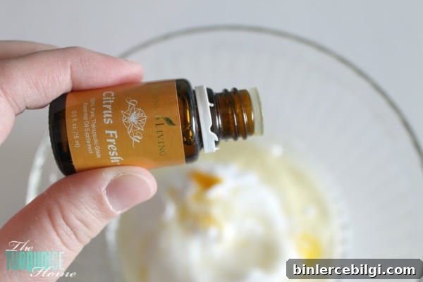 Mixing ingredients for homemade soft scrub