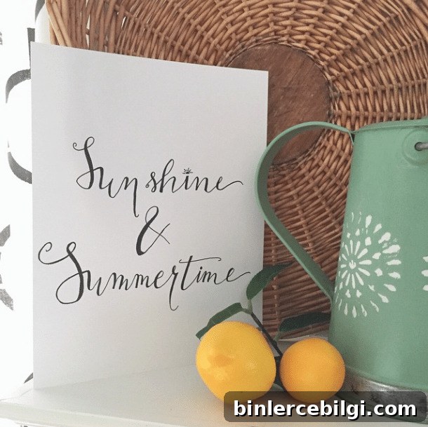 Sunshine and Summertime hand-lettering fun!