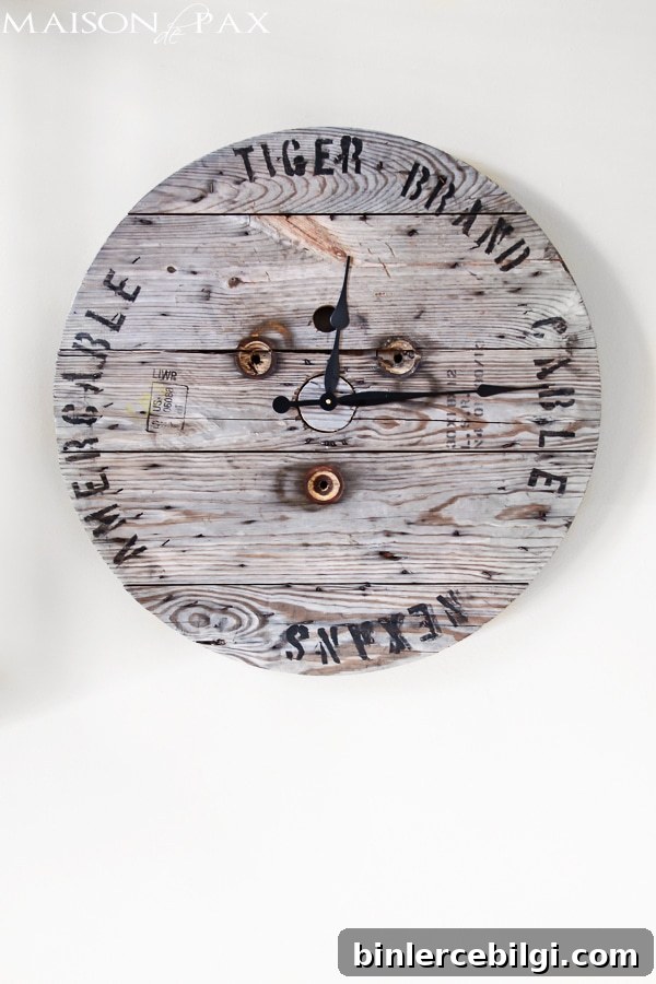 Industrial Spool Clock