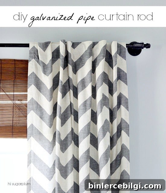 Galvanized Pipe Curtain Rod