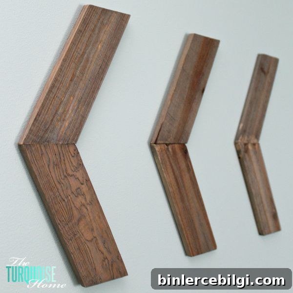 How about a cute set of arrows on the wall that hardly require any DIY at all? Quick, Easy - and Cute - Simple Chevron Arrows | Full tutorial at TheTurquoiseHome.com