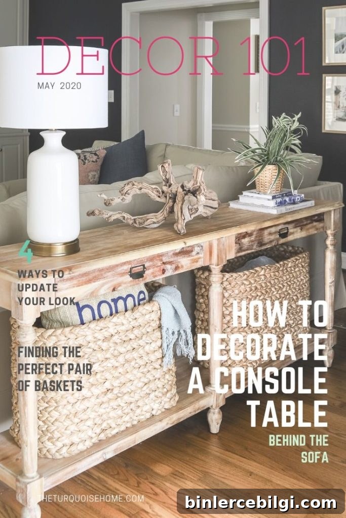 How to Decorate a Table Behind the Sofa {4 Ways!}
