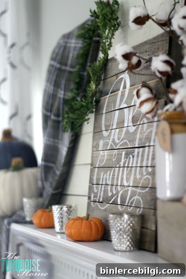 DIY plaid pillows for mantel