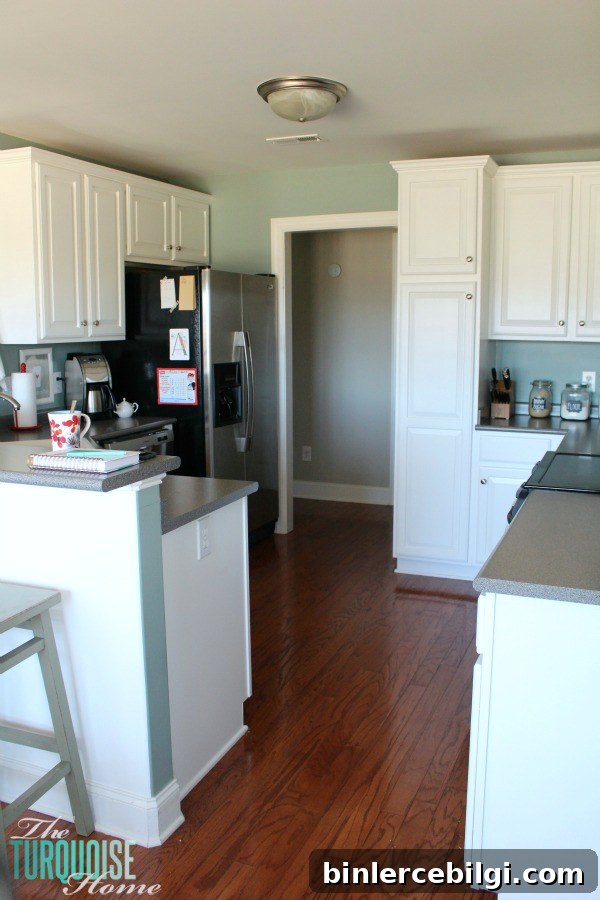 DIY Painted Kitchen Cabinets with Benjamin Moore Simply White 