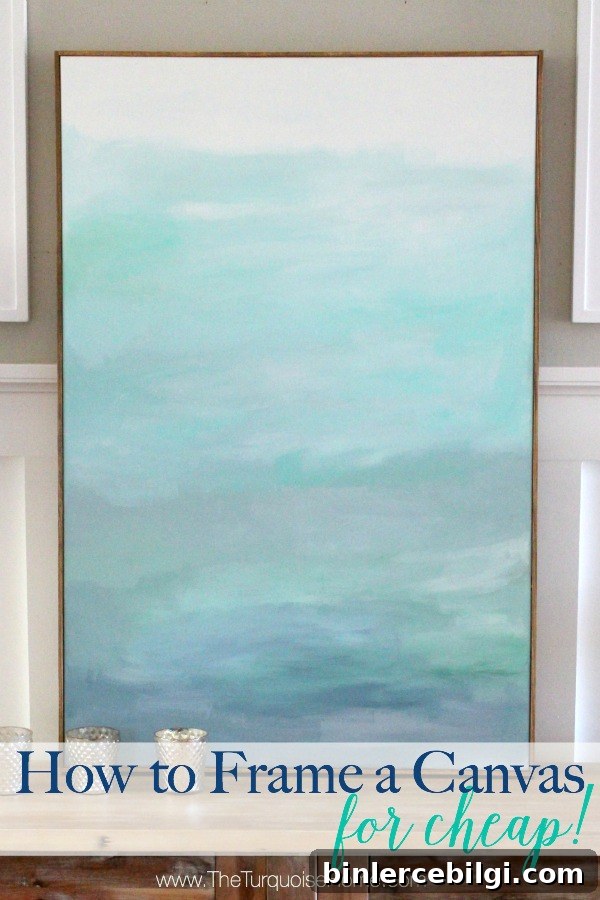 No WAY! This is such an easy (and cheap!) way frame a canvas. It makes a $22 DIY art piece look like it's worth much more!!