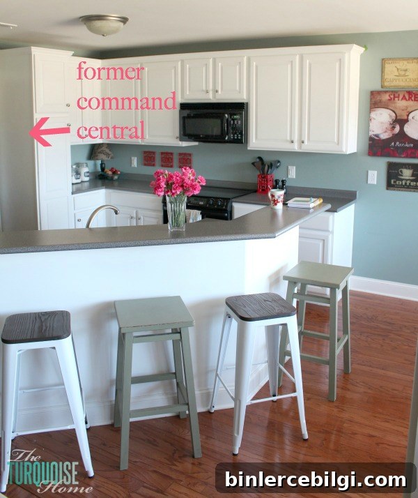 Don't let paper overrun your life!! How to Tame the Paper Clutter: Industrial Farmhouse Command Center | TheTurquoiseHome.com