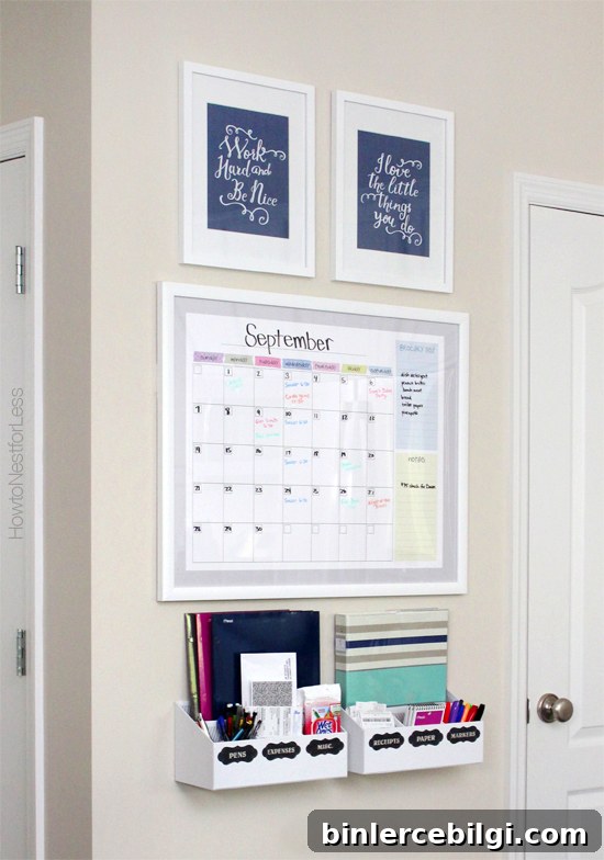 10 Family Command Center Ideas to Organize Your Home 5 DIY Kitchen Command Center Idea