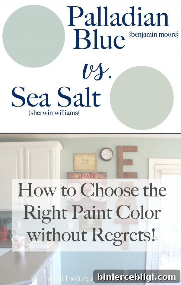 How to Choose the Right Paint Color without Regrets! | Palladian Blue vs. Sea Salt