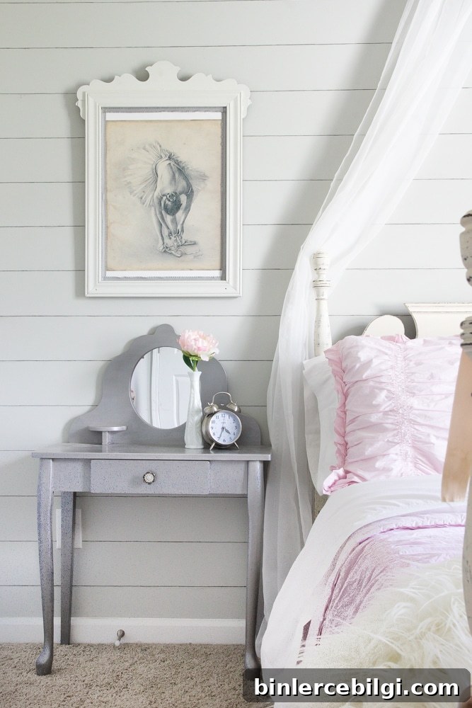 Faux shiplap wall