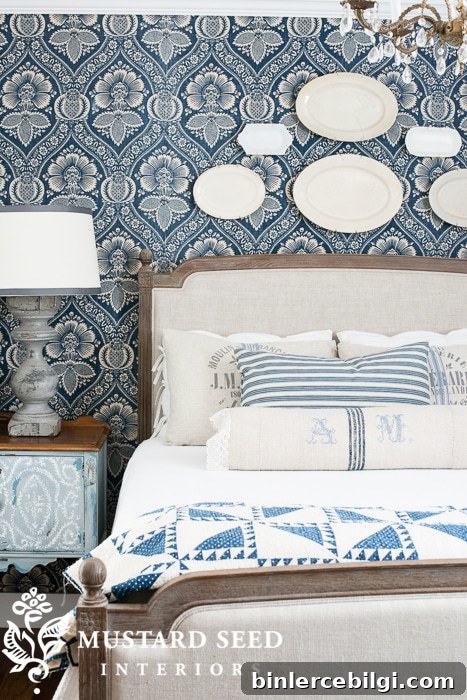Fabric wall treatment example
