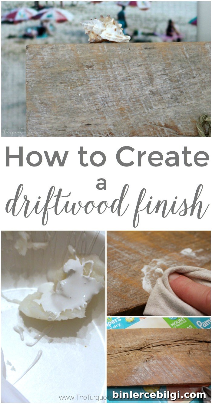 This DIY Driftwood Finish is so easy to create with just a couple of items! Full tutorial ... 