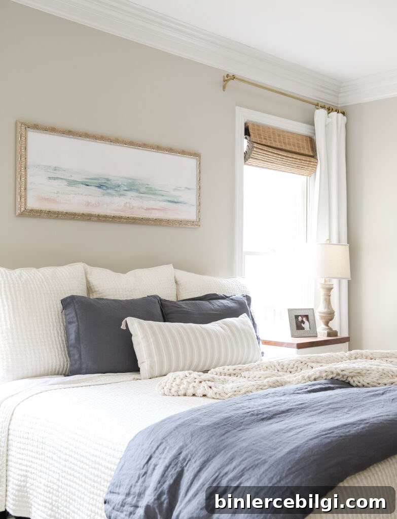 Solid Blue Linen Duvet Cover