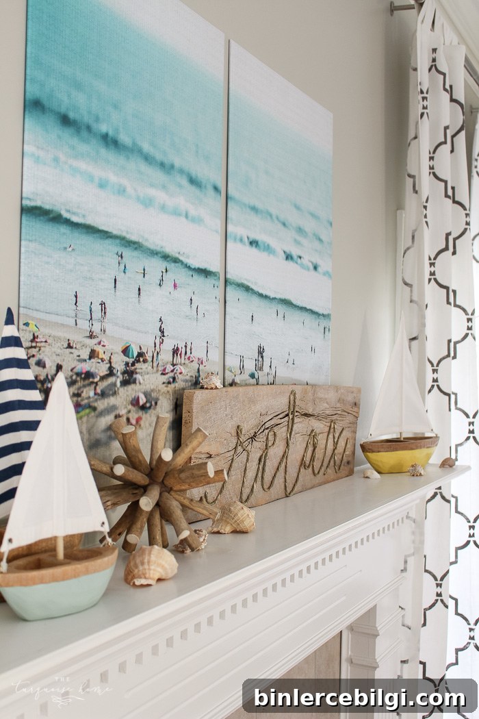 coastal summer mantel