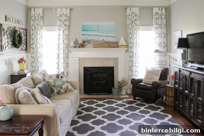 Beach themed living room