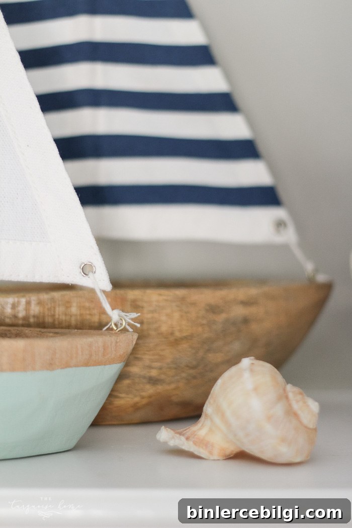 seashell and boat decor
