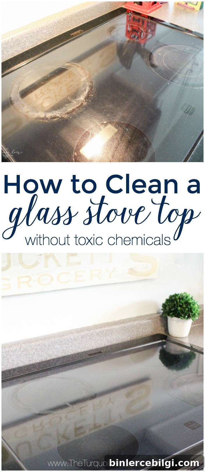 Sparkling glass stove top after cleaning