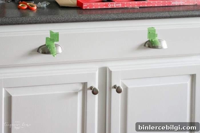 How to Measure and Install Cabinet Pulls Precisely 5 Installing cabinet hardware can be intimidating! This simple trick makes installing new cabinets pulls so easy!