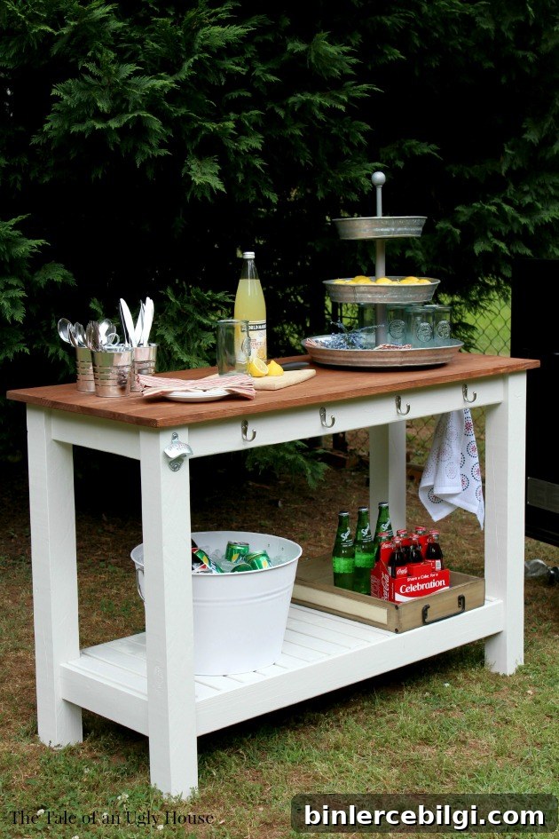 Pottery Barn Inspired DIY Outdoor Buffet | 10 Amazing Kreg Jig Projects