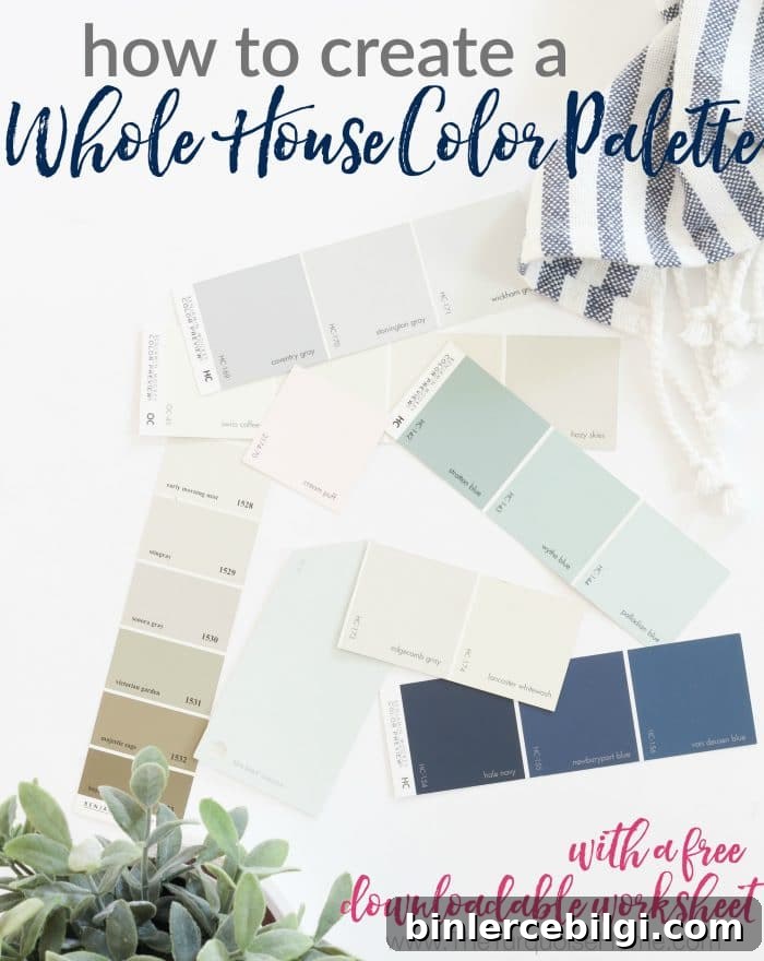 How to Design a Cohesive Whole-House Color Palette 2 How to Create a Whole House Color Palette without being overwhelmed!!