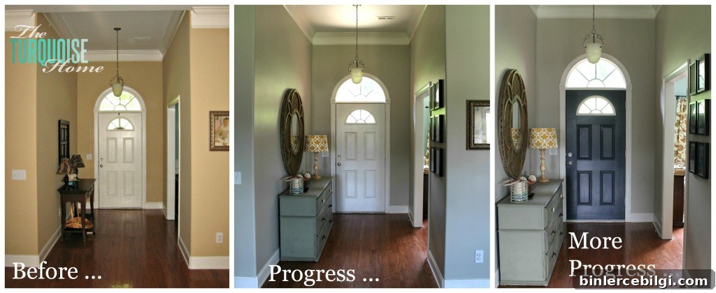 painted front door collage