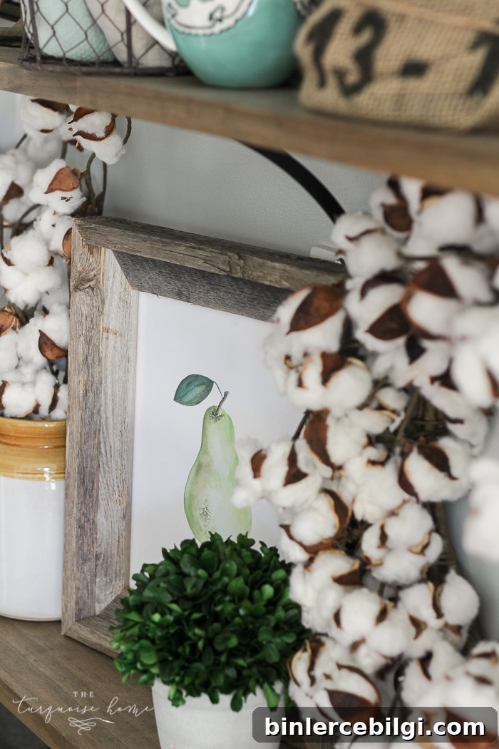You don't have to have a huge storage room for seasonal decor! Just change out a few pieces here and there!! | How to Decorate Simply For Every Season | Fall Farmhouse Kitchen Shelves