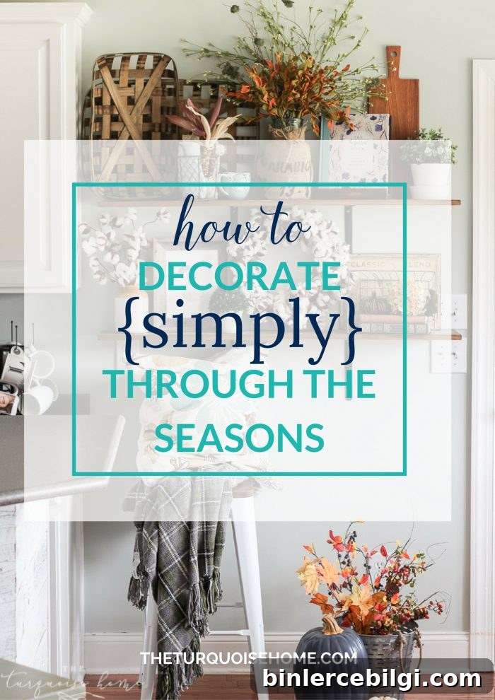 You don't have to have a huge storage room for seasonal decor! Just change out a few pieces here and there!! | How to Decorate Simply For Every Season
