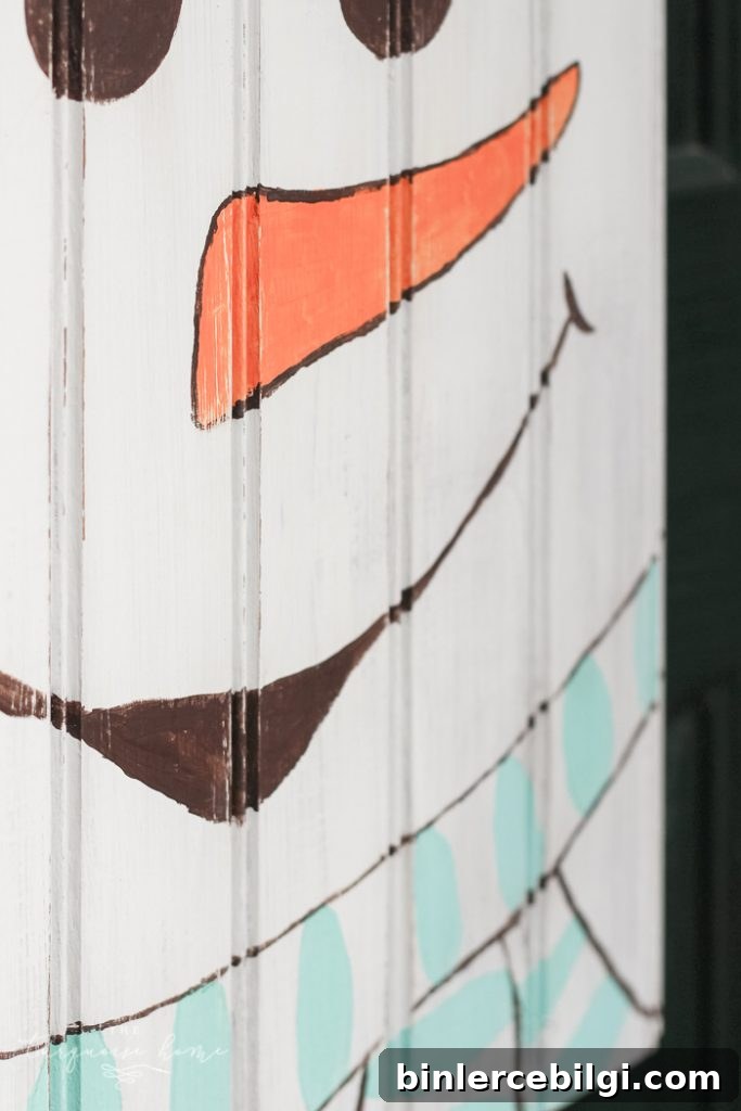 DIY Rustic Snowman Door Hanger #dihworkshop