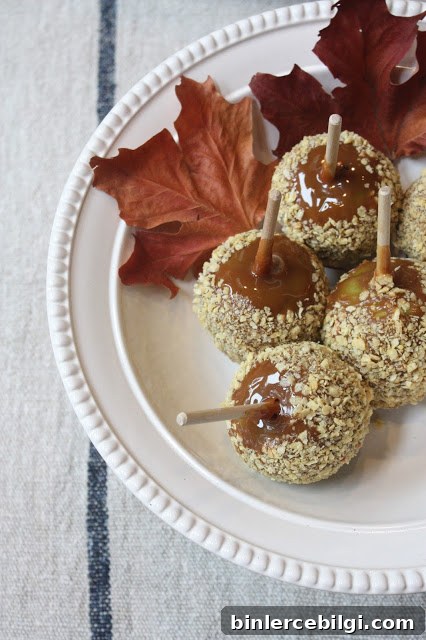 Caramel apples add the sweetest fall touch to your decor!