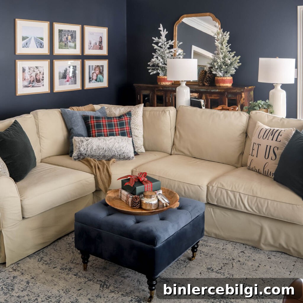 How to Organize a Home With No Storage Space 3 storage ottoman in Christmas living room