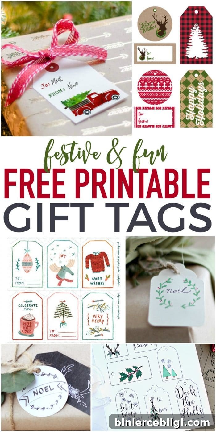 Fun and festive Free Printable Gift Tags - perfect for dressing up those gifts for cheap!