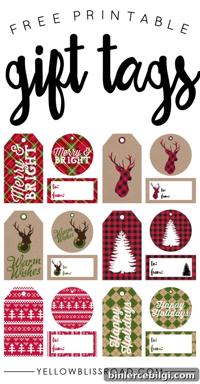 Free printable Christmas gift tags!