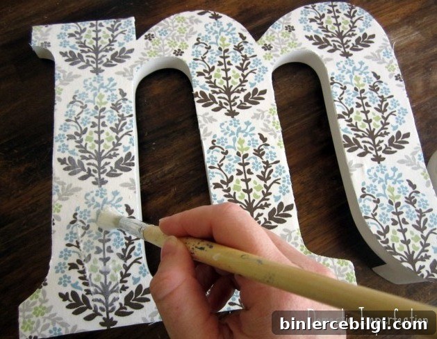 Fabric-Covered Initial